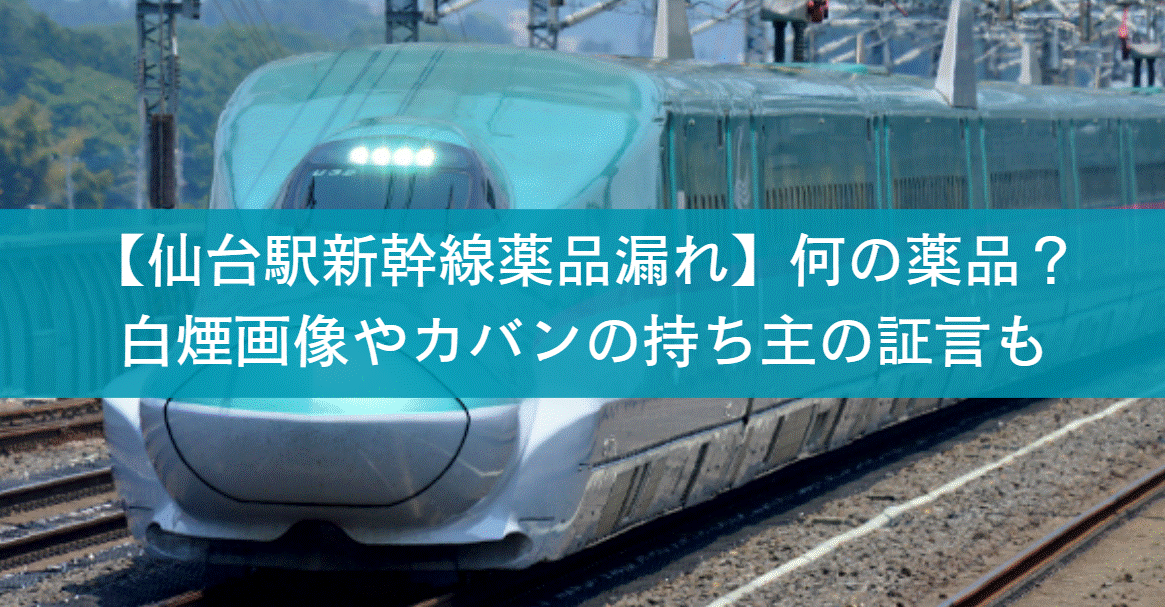 【仙台駅新幹線薬品漏れ】何の薬品？白煙画像やカバンの持ち主の証言も